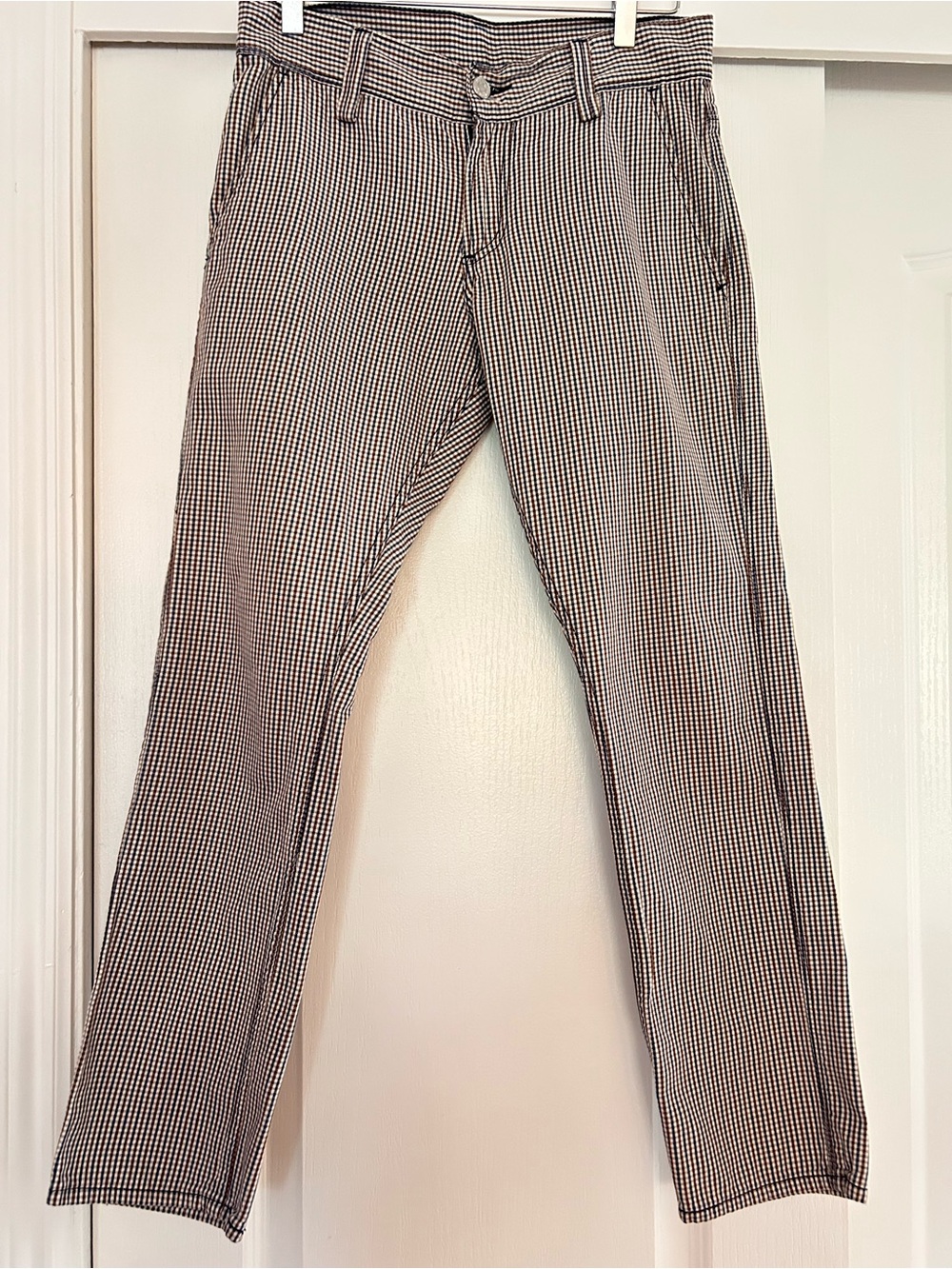 Levis Black and White Check Slim Pants